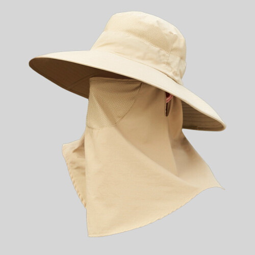 W132 Summer Outdoor Mask Big Head Circumference Hat Sunscreen