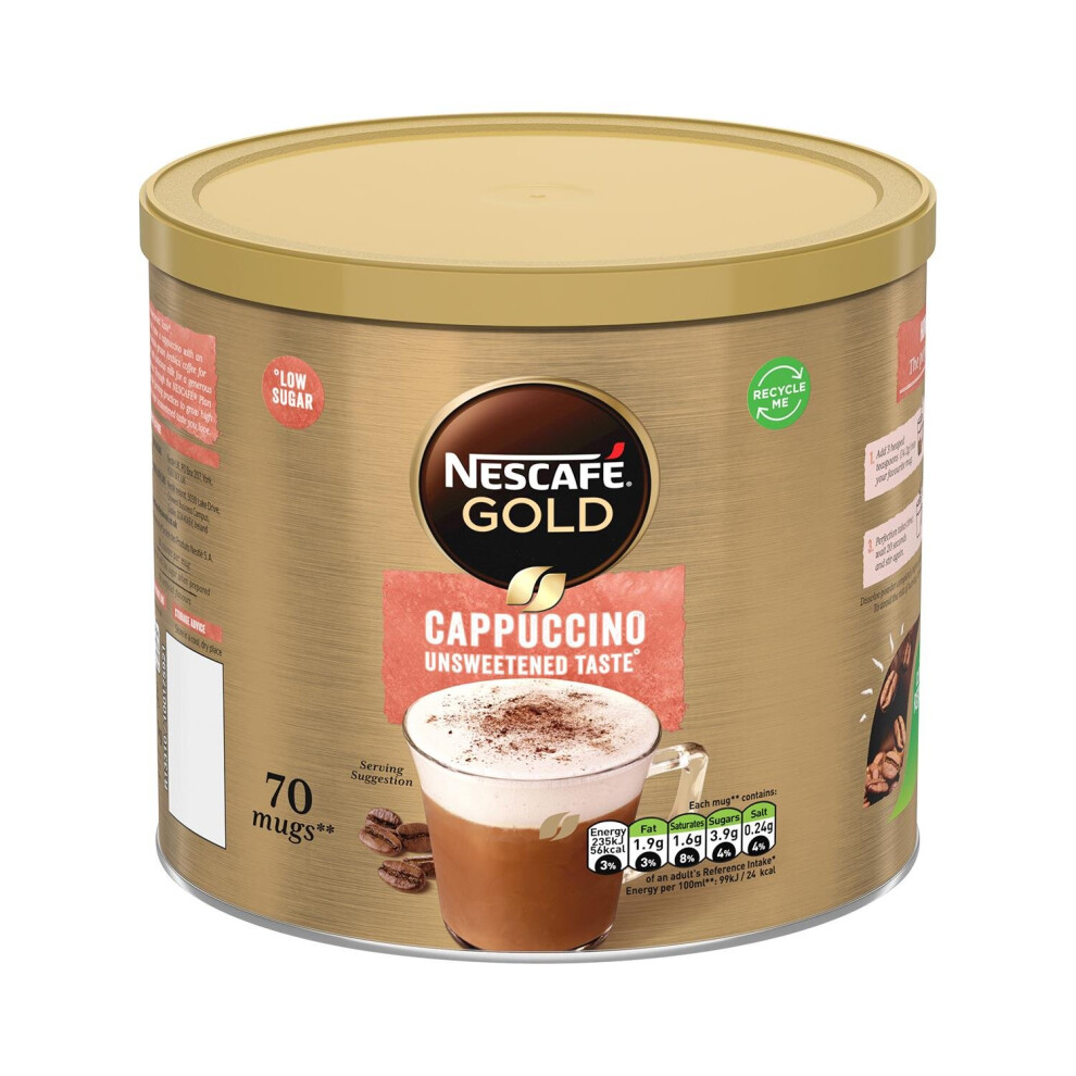 Nescafe Cafe Menu Cappuccino Unsweetened Taste 1kg