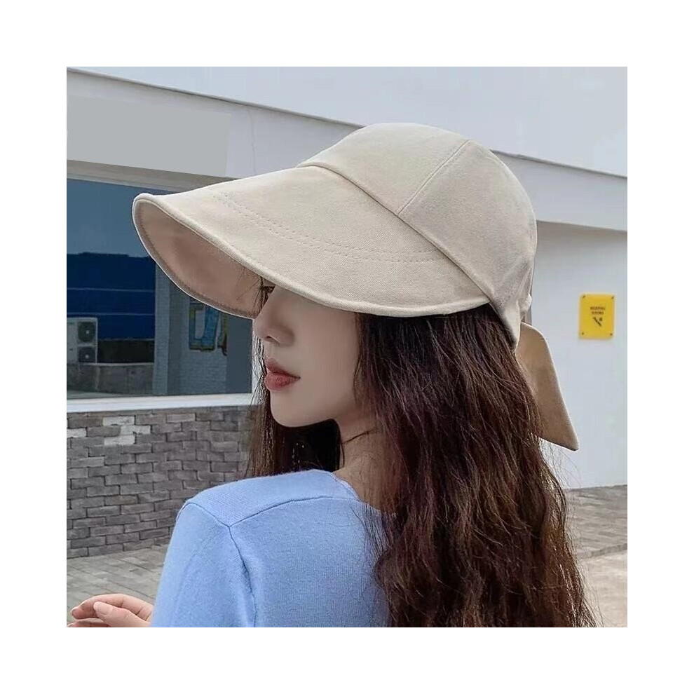 Ladies Sun Hat Summer UV Protection Sun Protection Big Brim Cap Outdoor Travel Gift Fisherman Hats Bucket Hat Women Bow Caps
