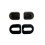 (Black) Air7 2pc Universal Foldable Paddle Board FinBox 1
