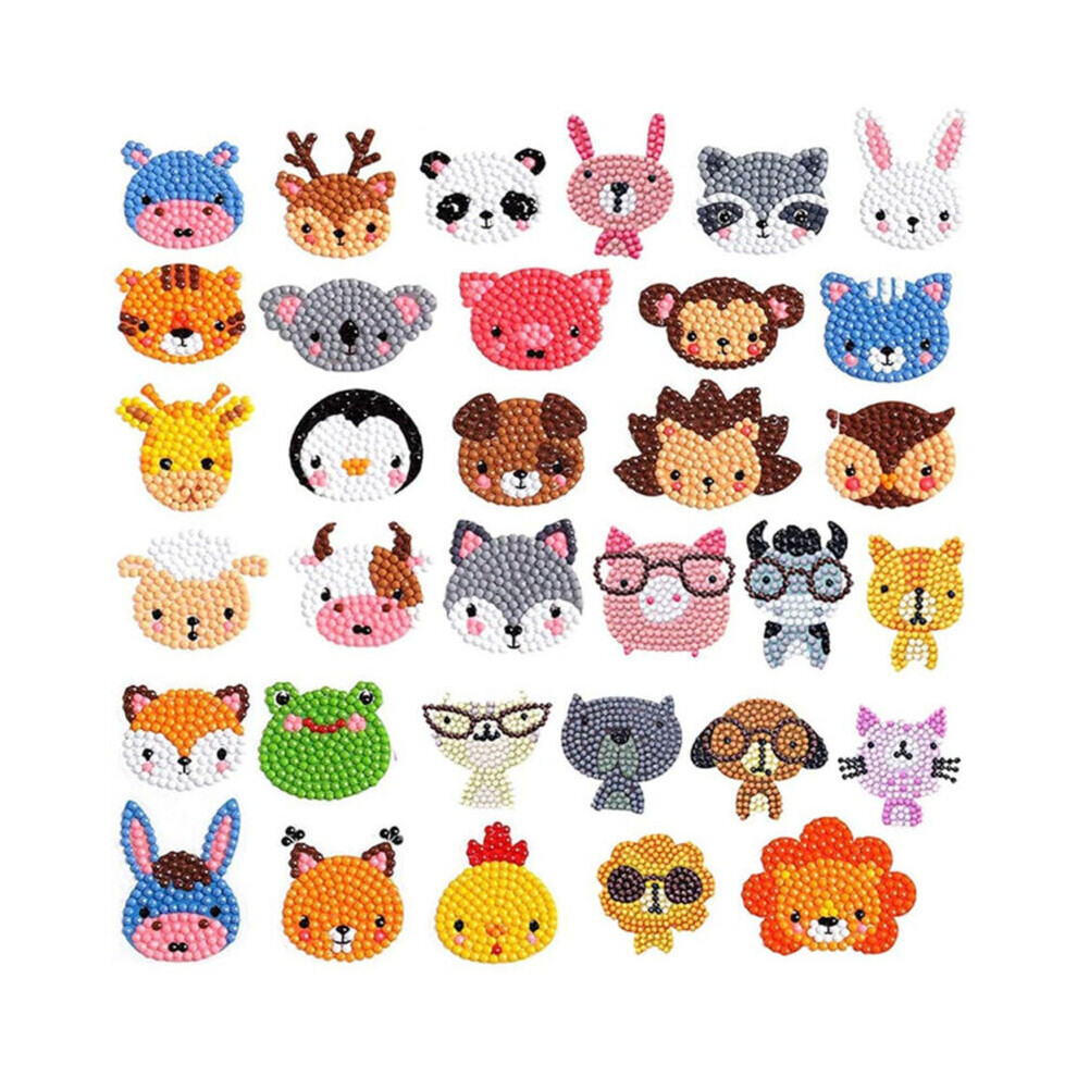 (Animal) 5D Diamond Painting Stickers Kits Gem Paint DIY Diamonds Arts Sticker Kids Toys Gift