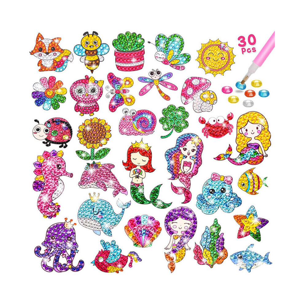 (Mermaid) 5D Diamond Painting Stickers Kits Gem Paint DIY Diamonds Arts Sticker Kids Toys Gift