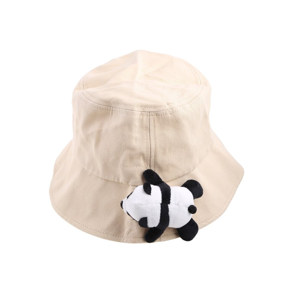 Sweet Panda Decor Bucket Hats All-match Women Girl Cotton Fisherman Caps Easy Matched Outdoor Bucket Hats-image-OPC-PBQDXQF-NEW