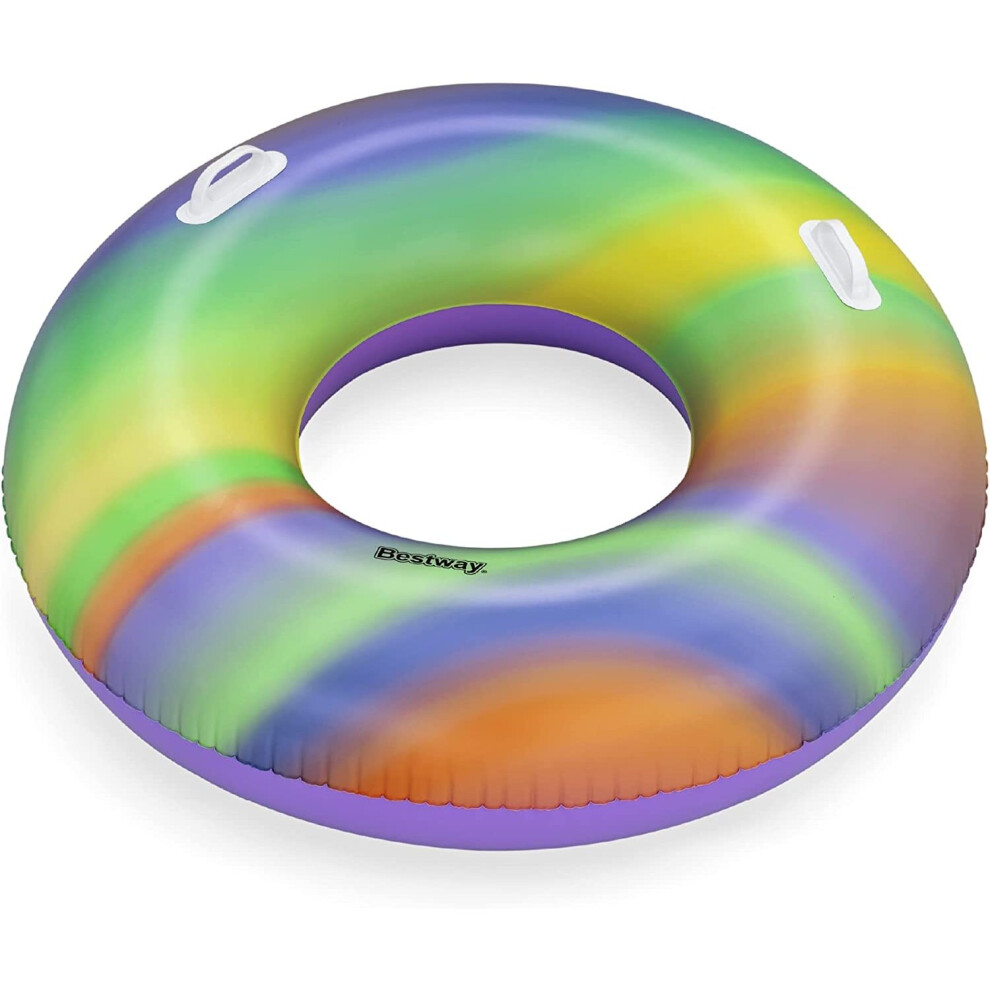 Bestway Rainbow Inflatable Swimming Pool Float Ring Holiday Toy