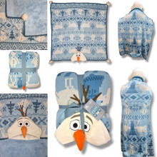 Disney Boutique FROZEN OLAF Knitted Fleece Throw 50 inch square