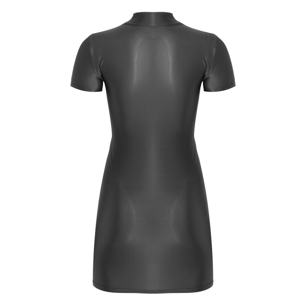 princess polly baby blue dress Womens Mini Dress Sexy Party Clubwear Ladies Mock Neck Mini Dresses Glossy Short  Sleeve Bodycon Dress on OnBuy