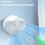(White) Remote Control Wireless Wall Mounted Circulation Air Cooling Fan with LED Light 8