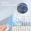 (White) Remote Control Wireless Wall Mounted Circulation Air Cooling Fan with LED Light 3