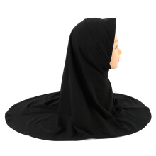 Children Pull On Headscarf Muslim Arab Instant Amira Cap Prayer Turban Islamic Shawls Head Wrap Scarves Girls Headwear