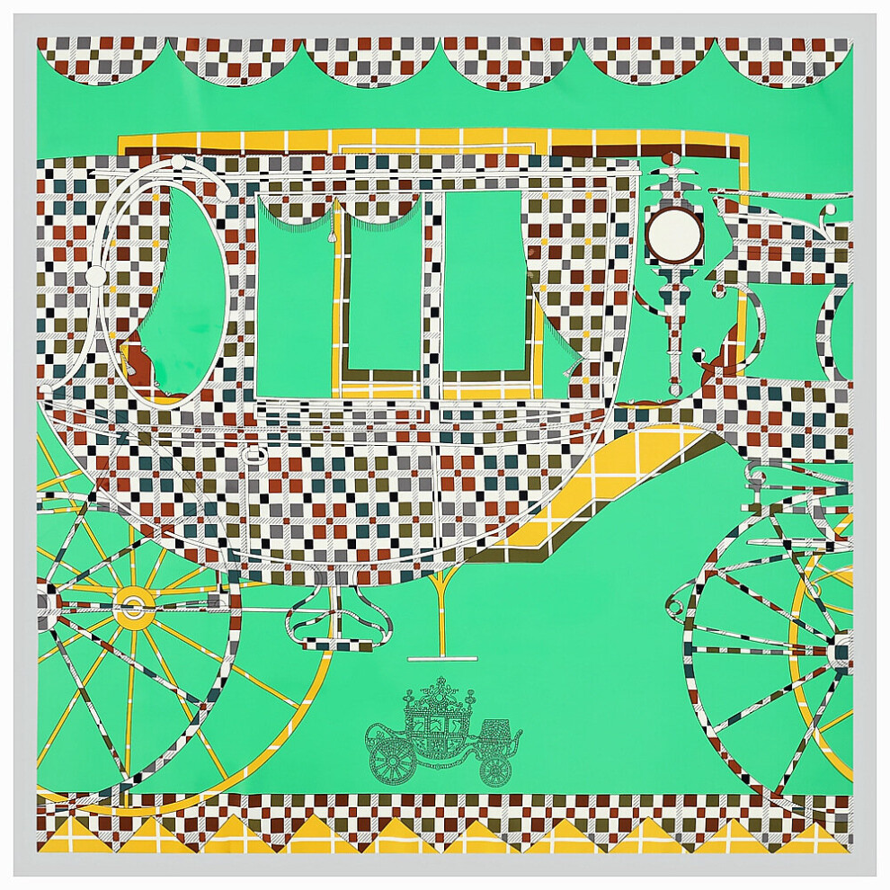 Silk Scarf Women Wheel Print Stoles Square Scarves Wraps Large Bandana Kerchief Hijabs Female Silk Foulards-image-OPC-PBQFD7G-NEW