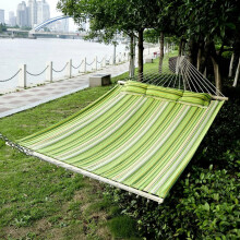 Large Garden Hammock 2 Seater Sun Day Bed Outdoor Swing Patio Porch Pillow Bench