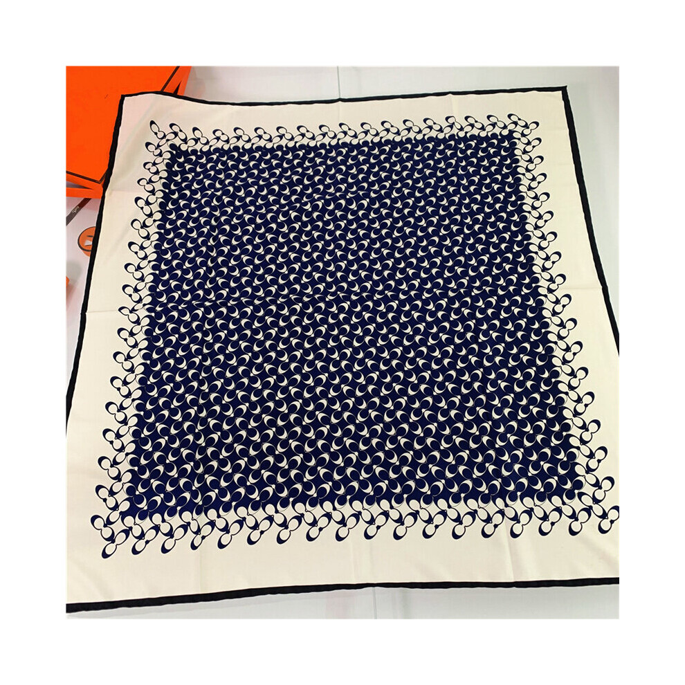 Manual Hand Rolled Twill Silk Scarf Women Ripple Print Curled Square Scarves Wraps Echarpe Foulards Femme Bandana Hijab-image-OPC-PBQFD8Q-NEW