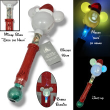 Mickey Mouse Festive Light-Up Bubbles Singing Snow Wand Disney 46cm