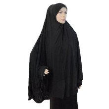 Khimar Hijab Muslim Women Long Scarf Overhead Hijabs Islamic Prayer Clothes Arab Ramadan Chest Cover Shawl Wraps Cap