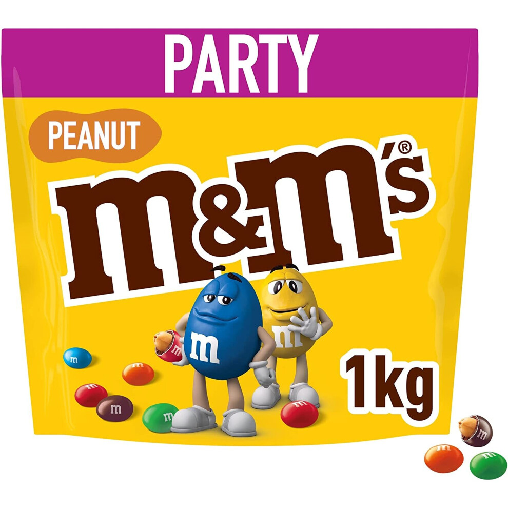 M&M's Peanut Chocolate Party Bulk Bag, Chocolate Gift, 1kg