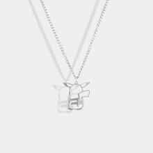 Pikachu Necklace Titanium Steel Accessories Pendant Hip Hop Cartoon