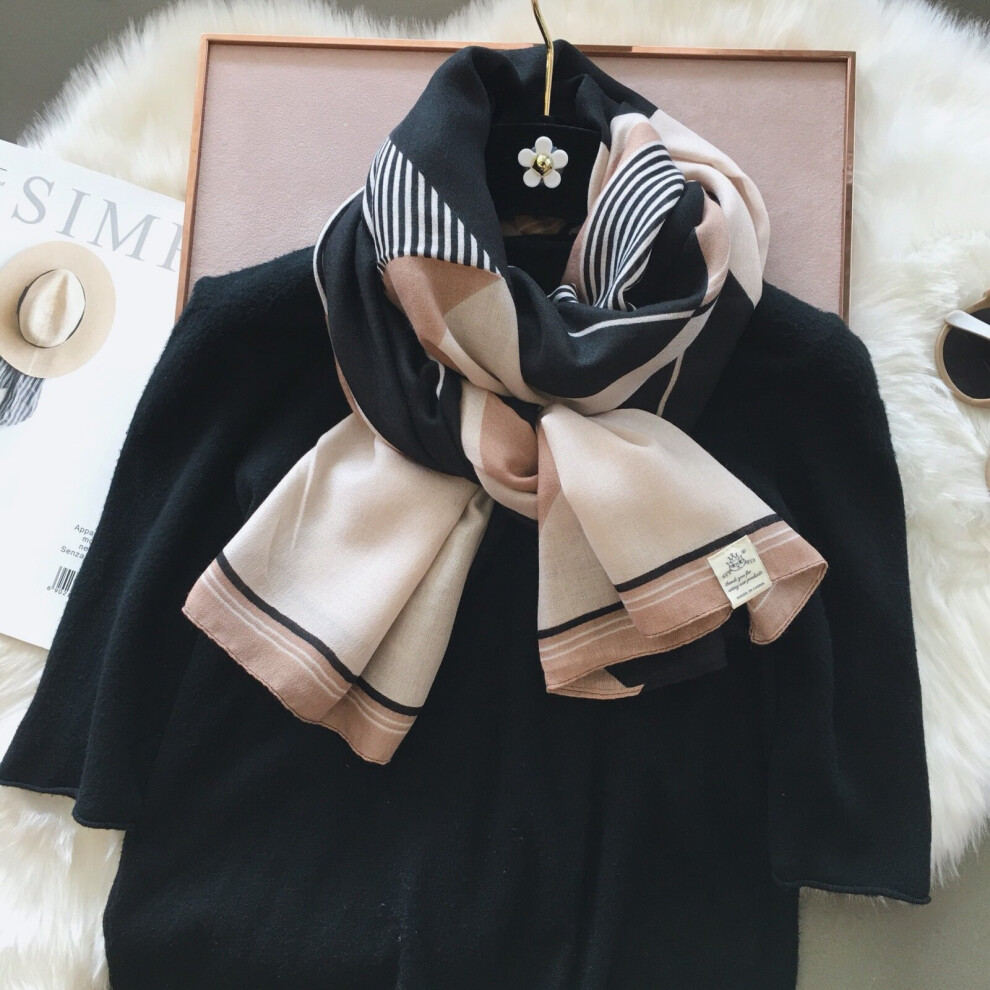 180*90cm linen Scarf Foulard Bandana Long Lrage Shawl Wrap Lady Hijab muffler silk female-image-OPC-PBQFMF7-NEW