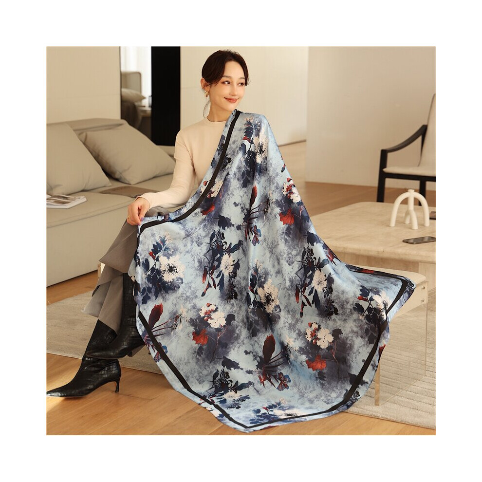 Women Silk Square Scarf Hijab Spring Print Lady Beach Shawl Scarves Foulard Female Headbands Bufanda-image-OPC-PBQFMP7-NEW