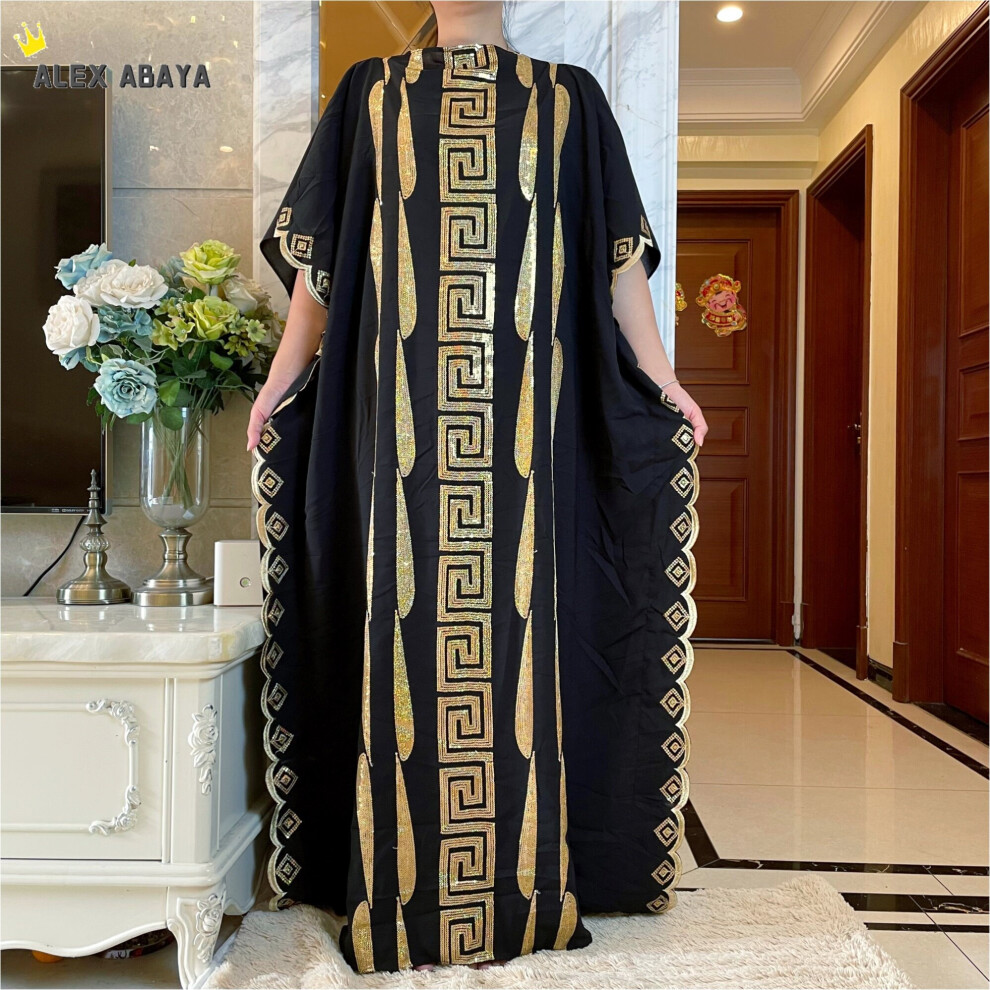 Women Abaya Hijab Dress Dubai Turkey Muslim High Fabric Sequins Embroidery Kimono Gown Islamic Clothing-image-OPC-PBQFV98-NEW