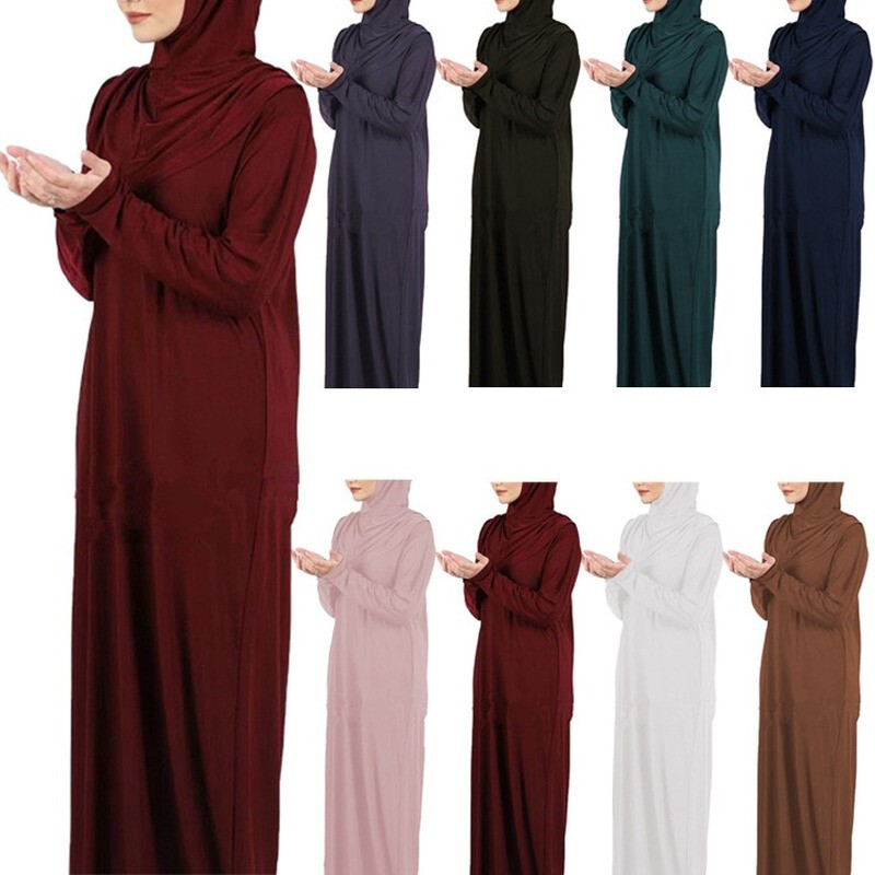 Foulard Hijab Prière En Satin Multicolore – Khimar Jilbab Léger Pour Femme – Idéal Ramadan, Omra, Hajj