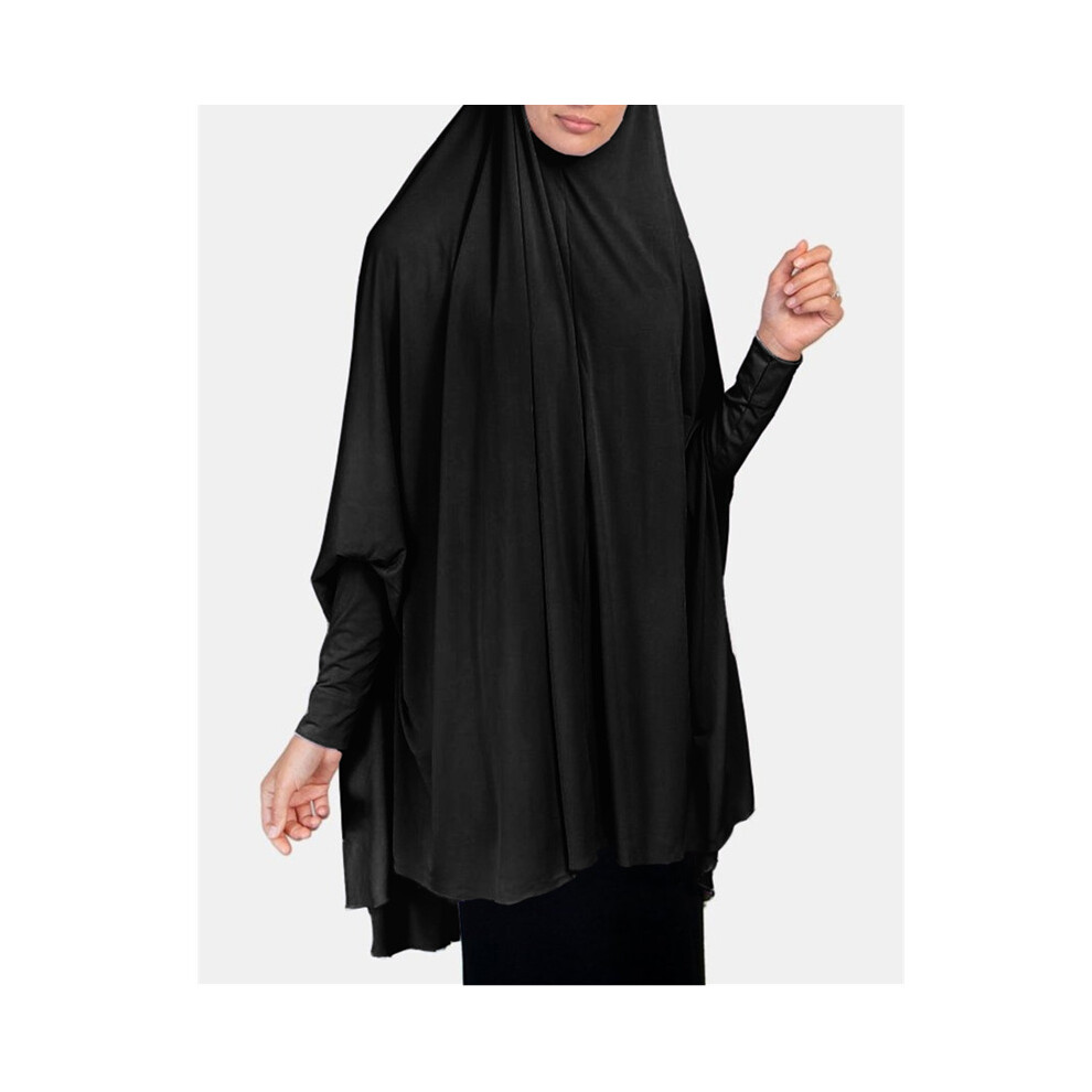 Ramadan Eid Muslim Prayer Garment Dress Women Abaya Jilbab Hijab Long Khimar Robe Abayas Islam Clothing Niqab Djellaba Burka-image-OPC-PBQFW7T-NEW
