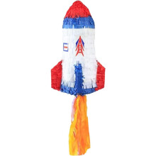 Spaceship Rocket Pinata Party Game with Stick