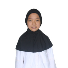 Muslim Girls Hijab Islamic Hijab One Piece with Snap Closure Easy to Wear Solid for ages 6-12
