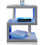 ((Grey)) High Gloss 2 Tier Side Coffee Table With Led Light 5