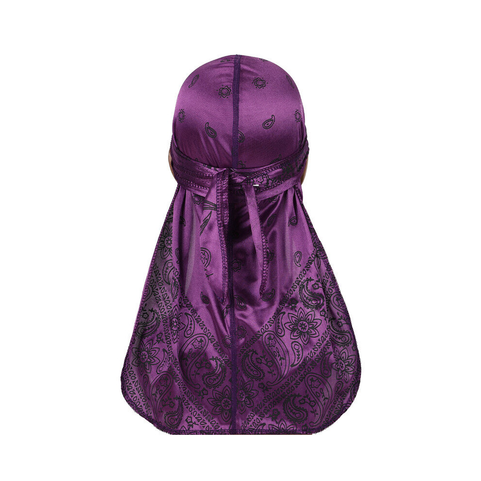 Hair Accessories Silky Durag Bandanas Insect Print Hats For Women Men Long Tail Pirate Hat Waves do doo du rag Turban Headwear-image-OPC-PBQFYGQ-NEW