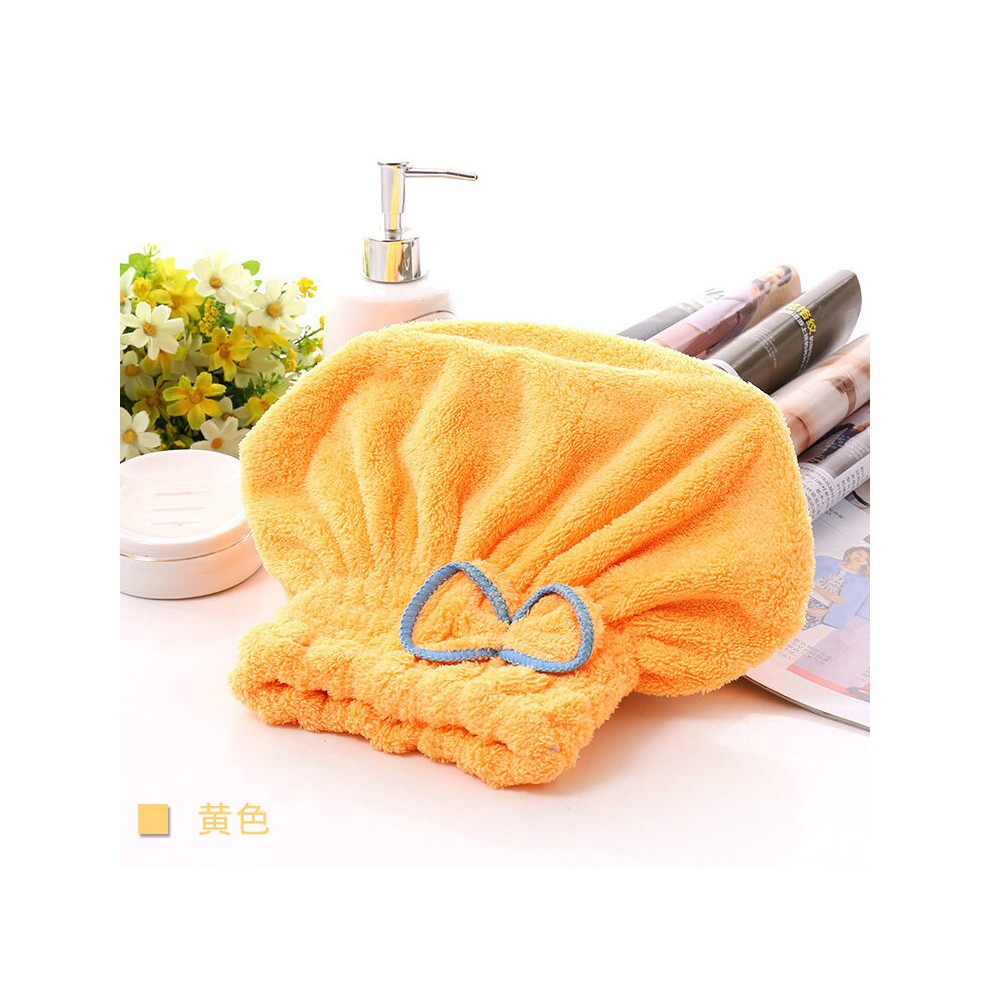 Microfiber thick coral fleece absorbent quick-drying cap confinement cap women's bag turban shower cap household dry hair towel
