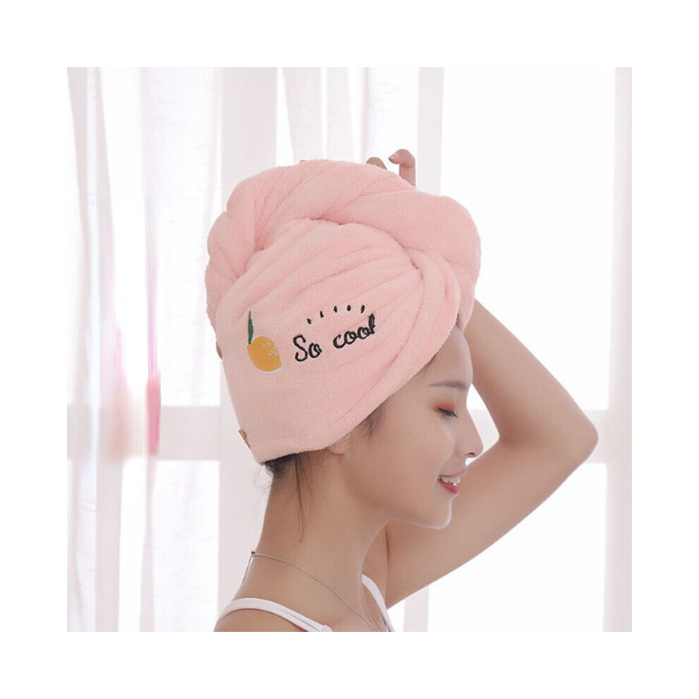 Multicoloured Women Girl's Magic Microfiber Shower Cap Towel Bath Hats For Women Dry Hair Cap Quick Drying Soft For Lady Turban Head