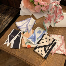 Long Silk Scarf Hair Band for Women Hair-Binding All-Matching High Sense Bow Headdress Internet Celebrity Hair Accessories