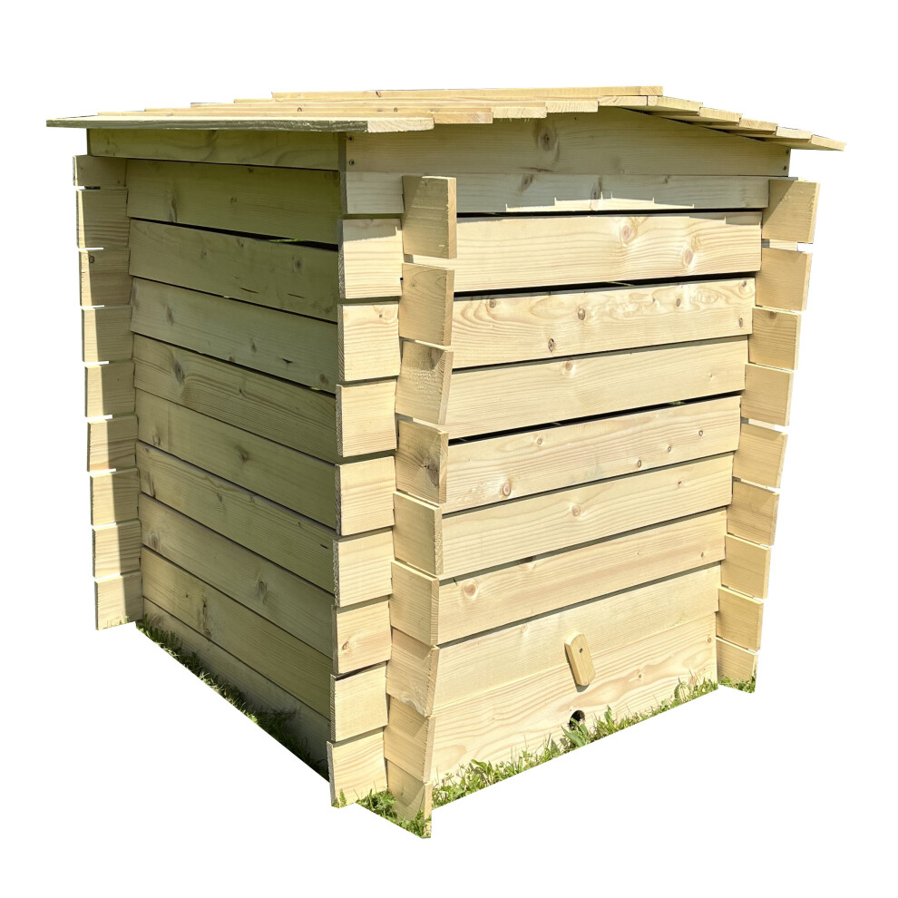 Wooden Beehive Slatted Garden Composter (74cm x 80cm)