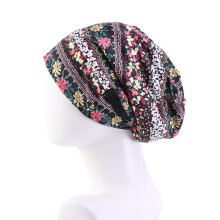 Muslim Turban Hat For Women Stretch Night Cap Layer Satin Lined Chemo Head Cover Head Accessories Bonnet Reversible Sleep Hat