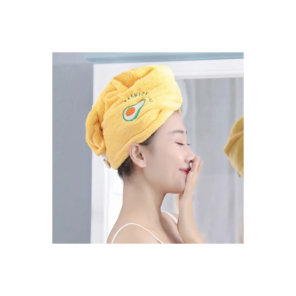 Multicoloured Women Girl's Magic Microfiber Shower Cap Towel Bath Hats For Women Dry Hair Cap Quick Drying Soft For Lady Turban Head