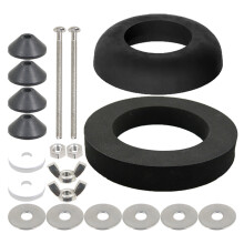Universal Toilet Cistern-to-Pan Seal Kit, 20pc, Fits 1.5in/2in Flush Valves, 100mm M6 Bolts, 03-NDY-405