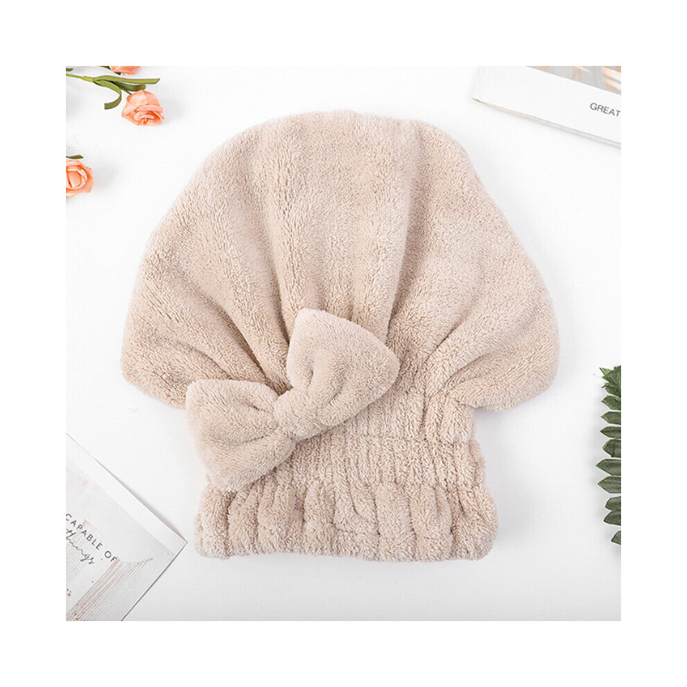 Multicoloured Women Spa Bowknot Shower Cap Breathability Microfiber Hair Turban Quickly Towel Drying Towel Hats For Sauna Bathroom Accessories