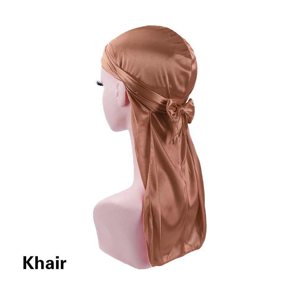 Alileader Unisex Men Women Bandana Durag Headwear Headwear Silk Pirate Cap Wrap Hats Long Silk Satin Breathable Turban Hat-image-OPC-PBQG55Q-NEW