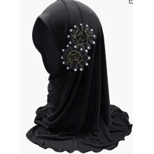 Instant Hijabs for Muslim Girl 2-7years Turbans Prayer Underscarf Kids Hijab Enfilable Ready To Wear Arab Cap