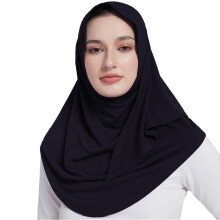 Muslim Woman Girls Hijab Islamic Hijab One Piece Look Like Scarf Easy to Wear Solid Soft and Stretch Material