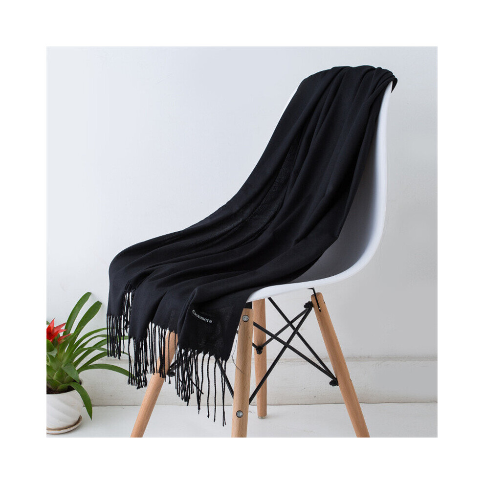 JTVOVO RUNMEIFA Women's Summer Thin Shawl Cashmere Pure Fringed Hijab Bandana Headscarf Winter Scarf-image-OPC-PBQG727-NEW