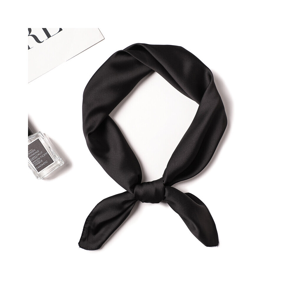 Solid Women Scarf Square Silk Scarves Hijabs Neck Head Kerchief Foulard Lady Shawls Smooth Tie Band-image-OPC-PBQG855-NEW