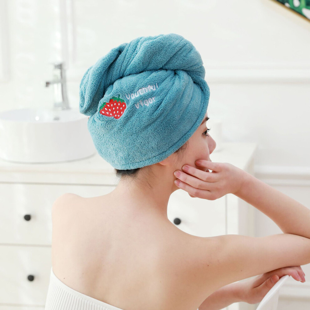 Multicoloured Women Girl's Magic Microfiber Shower Cap Towel Bath Hats For Women Dry Hair Cap Quick Drying Soft For Lady Turban Head