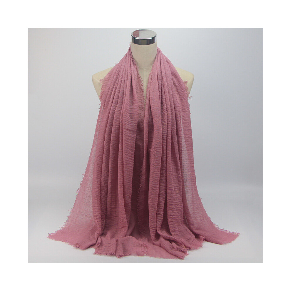 Women Muslim CrinkleHijab Scarf Femme Musulman Cotton Headscarf Foulard Soie Islamic Long Shawls/wraps-image-OPC-PBQG96B-NEW