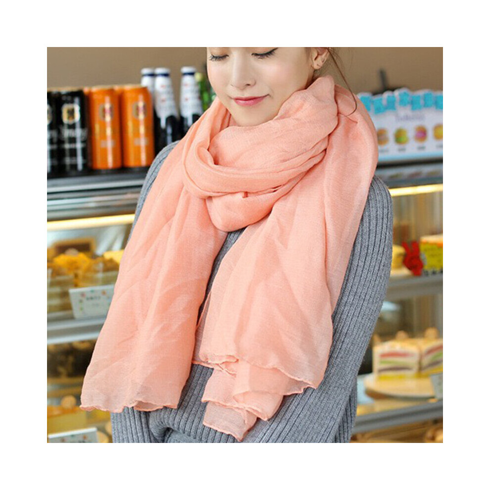 IN STOCKSoft Cotton Linen Gray Hijabs Musilim Islamic Women Scarf Solid Large Size Ladies Shawls Scarves-image-OPC-PBQG977-NEW