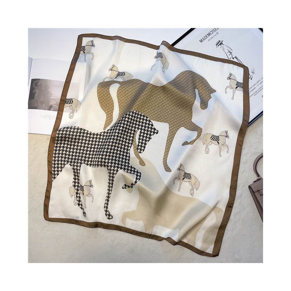 Silk Satin Square Scarf Women Print Neck Tie Female Hair Hand Bandana Shawl Wraps Headkercheif Hijab-image-OPC-PBQG96P-NEW