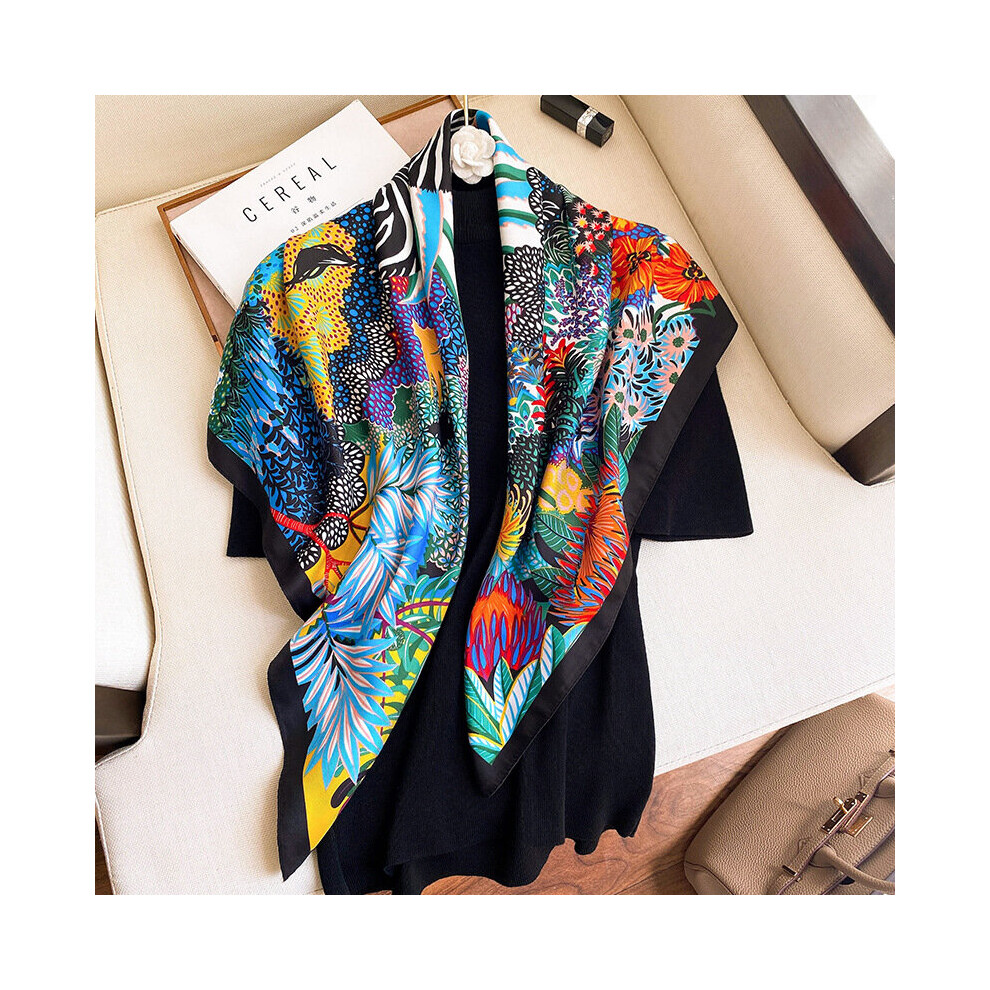 Autumn Warm Shawl Wrap Retro Twill Square Scarf Women Horse Print Headband Hijab Bandana Hair Band Foulard-image-OPC-PBQG9FC-NEW