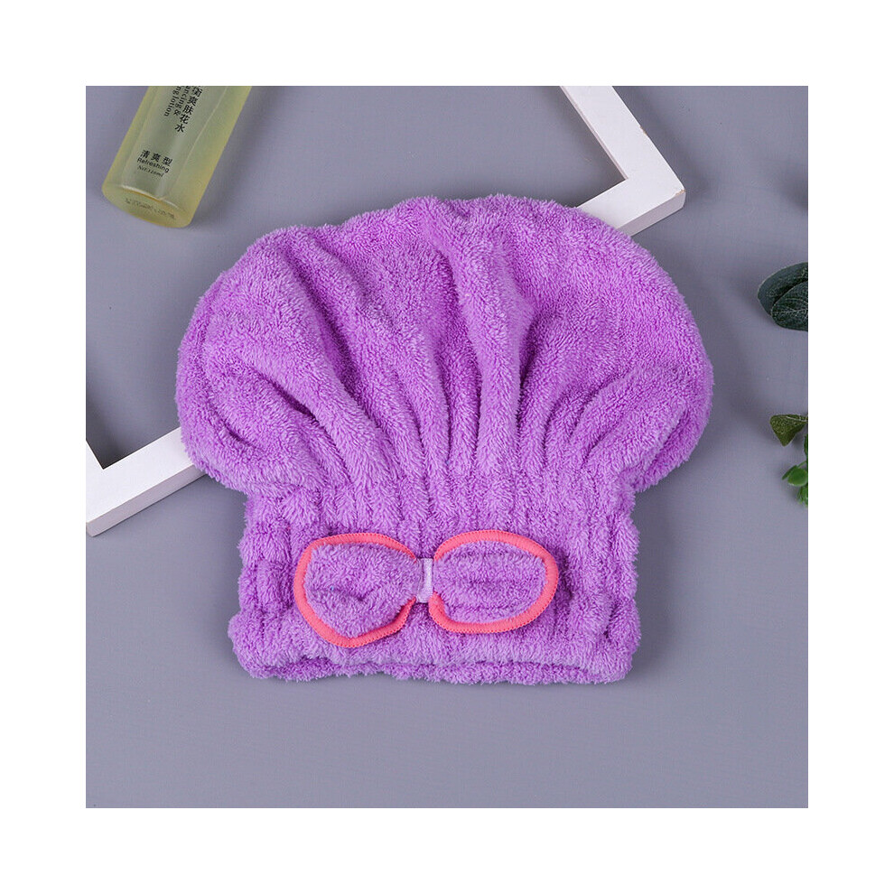 6 Colors Microfiber Solid Quickly Dry Hair Hat Hair Turban Women Girls Ladies Cap Bathing Drying Towel Head Wrap Hat-image-OPC-PBQG6HR-NEW