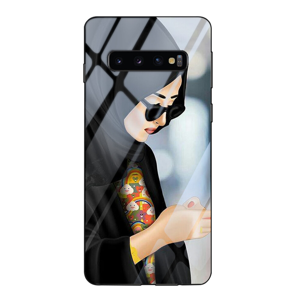 Woman Crown Hijab Face Muslim Islamic Gril Eyes For Galaxy S21 S20fe S10 S9 Ultra S10e Note 20 10 Plus Glass Case Multicoloured 885489140085
