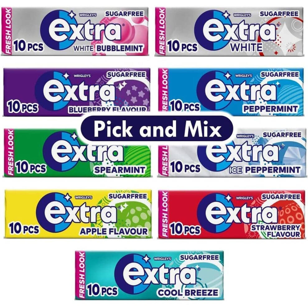 (Pack Of  20) Extra Chewing Gum Pick and Mix All Flavours